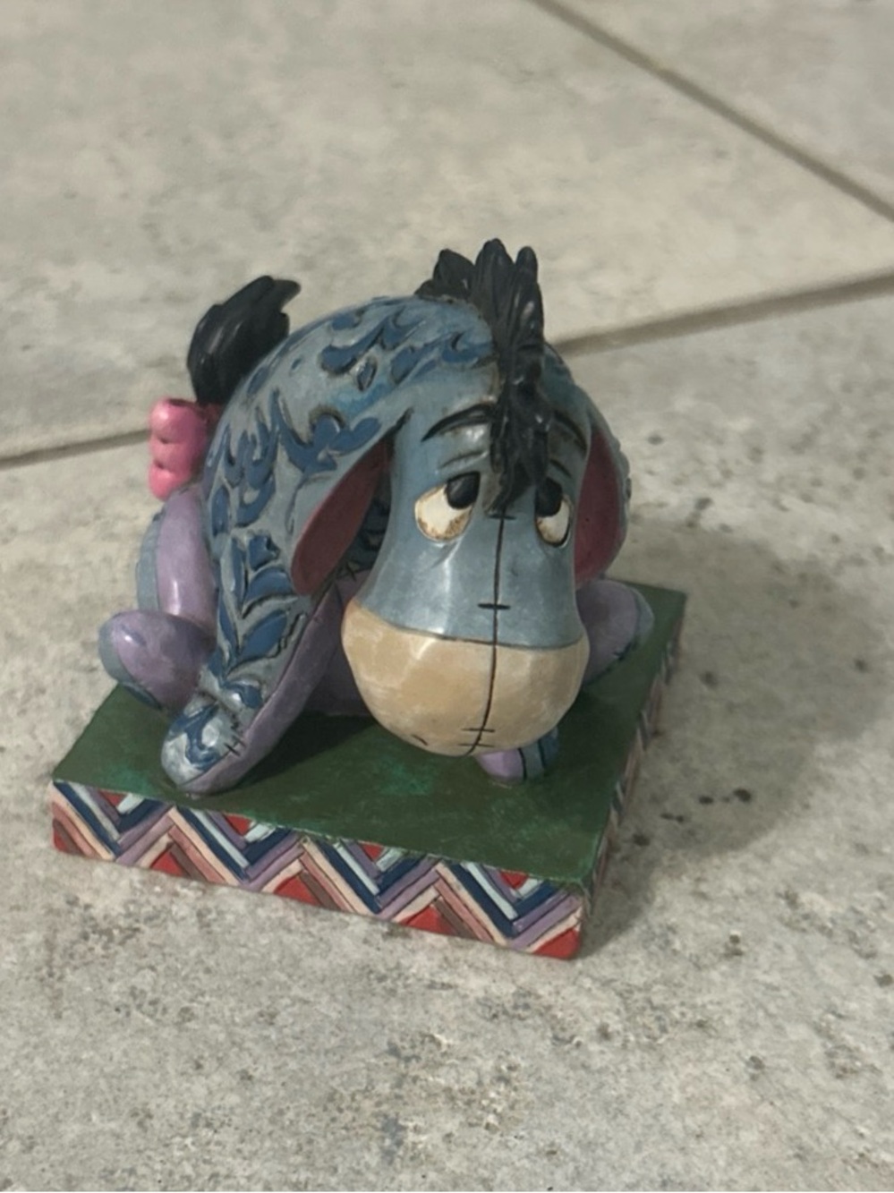 Jim Shore Eeyore Figurine in Blue, Purple, Pink and Cream